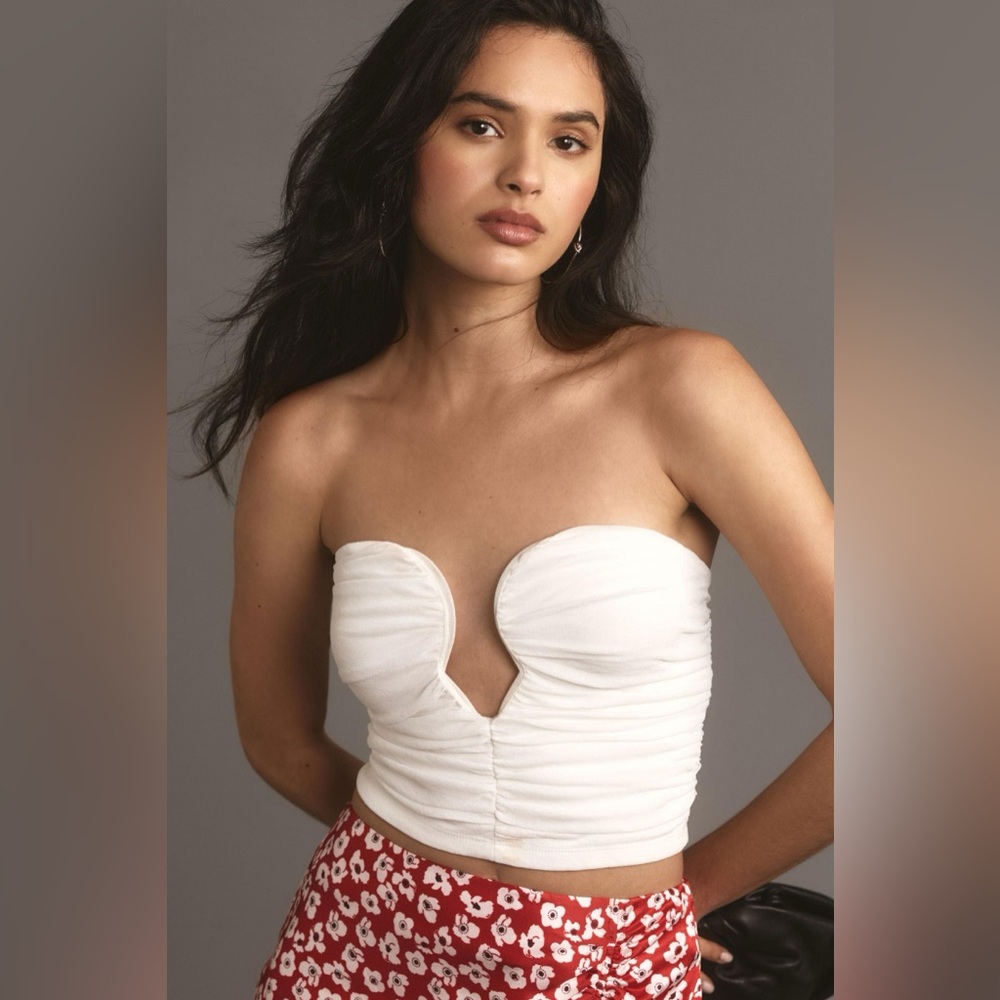 Anthropologie | Sculpted Strapless Top